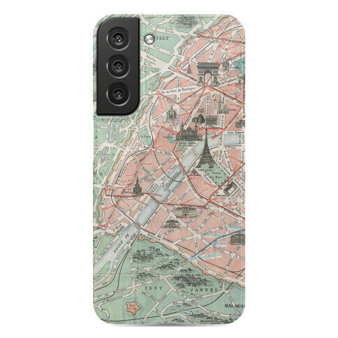 Vintage Paris Map Phone Case